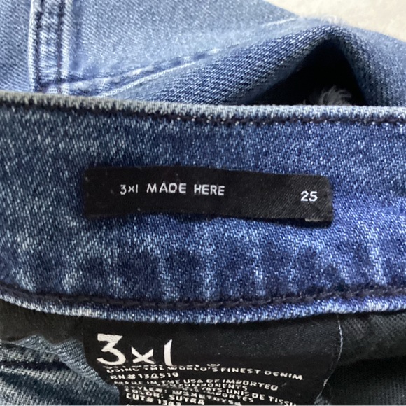 3x1 NYC High Rise Long Jean Shorts, Size 25 - Picture 4 of 6